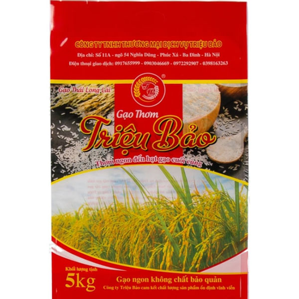 Bao bì màng ghép đựng gạo